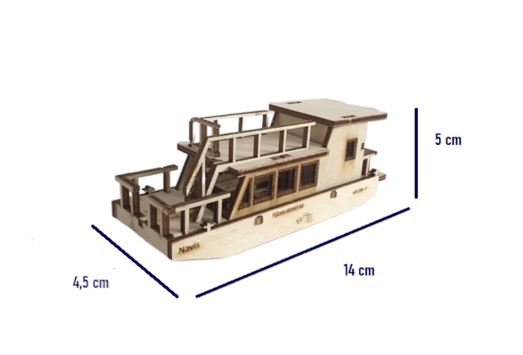Rozměry modelu hausbótu