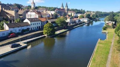 Pohled na řeku Labe v centru města